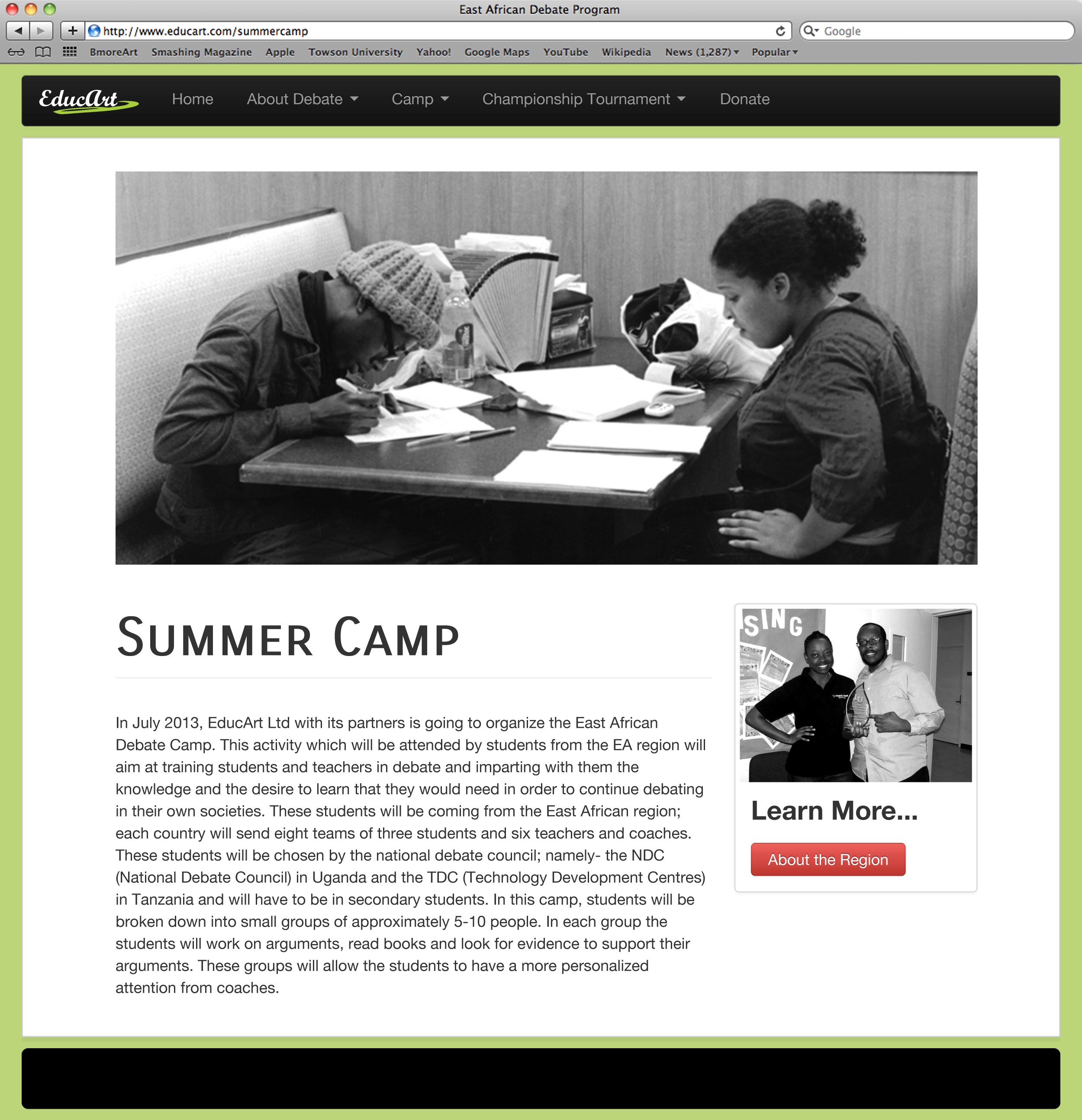 Debate Camp Website